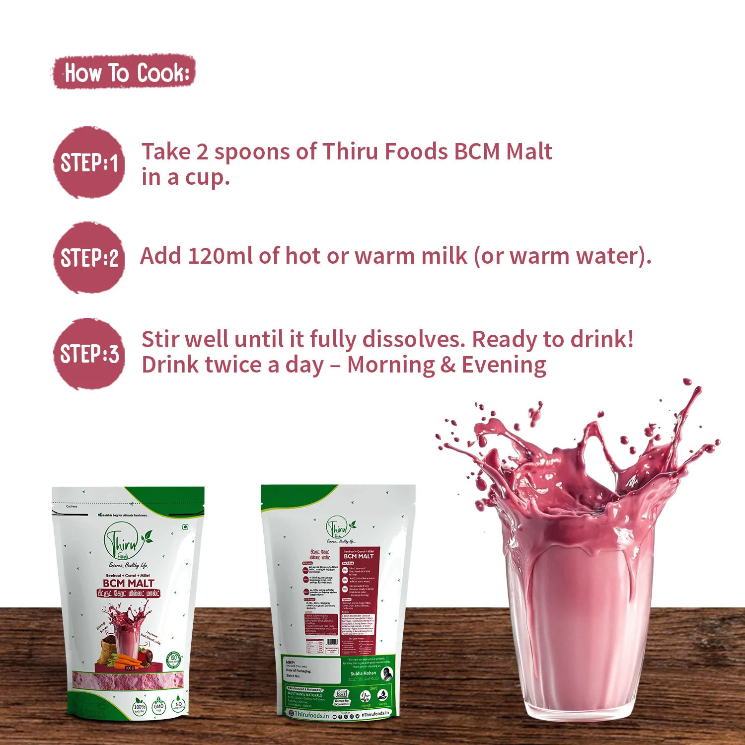 Beetroot and Carrot Millet Malt 300 gram